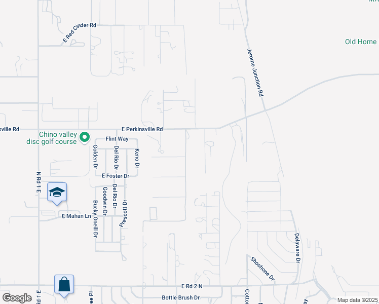 map of restaurants, bars, coffee shops, grocery stores, and more near 1635 Salida Del Sol in Chino Valley