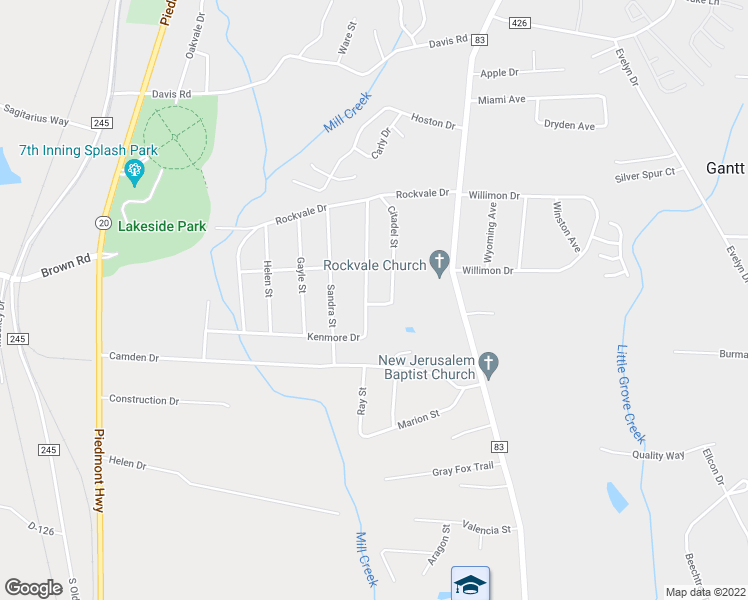 map of restaurants, bars, coffee shops, grocery stores, and more near 109 Kenmore Drive in Piedmont