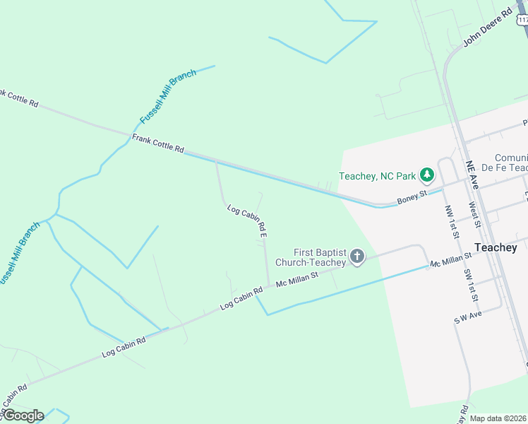 map of restaurants, bars, coffee shops, grocery stores, and more near in Teachey