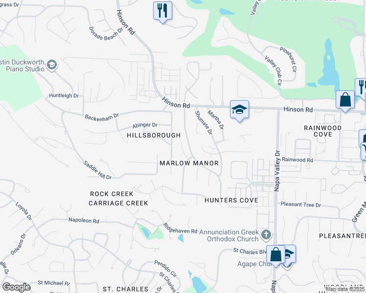 map of restaurants, bars, coffee shops, grocery stores, and more near 1714 Jennifer Dr in Little Rock
