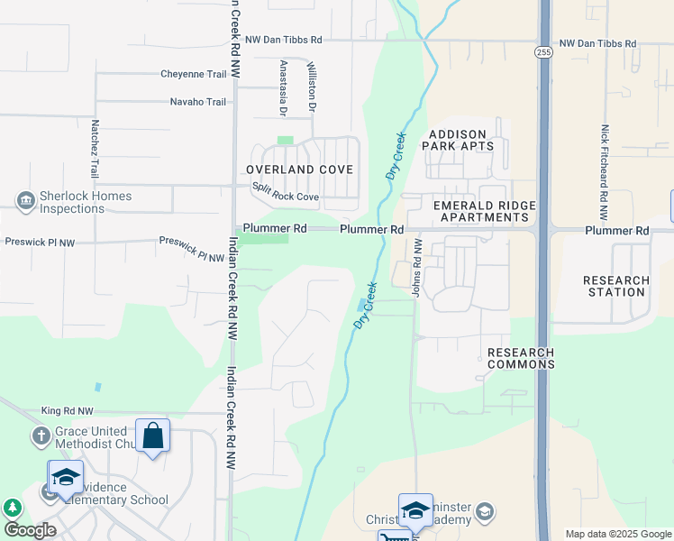 map of restaurants, bars, coffee shops, grocery stores, and more near 244 Turtle Creek Drive in Huntsville