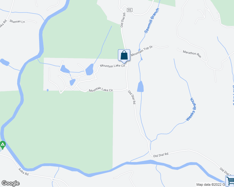 map of restaurants, bars, coffee shops, grocery stores, and more near 850 Mountain Lake Circle in Blue Ridge