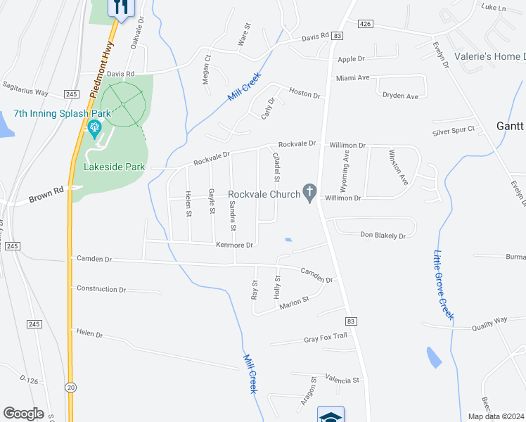 map of restaurants, bars, coffee shops, grocery stores, and more near 105 Kenmore Drive in Piedmont