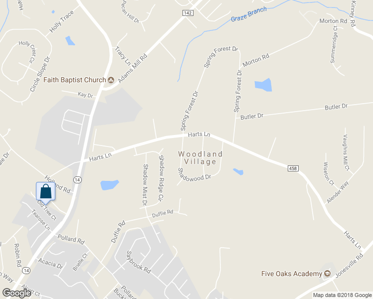 map of restaurants, bars, coffee shops, grocery stores, and more near 103 Shadowood Drive in Simpsonville