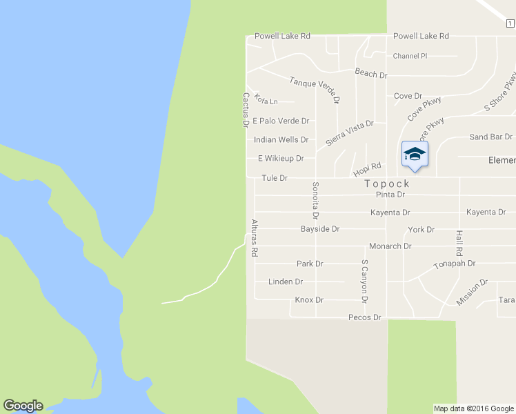 map of restaurants, bars, coffee shops, grocery stores, and more near 4525 Kayenta Drive in Topock