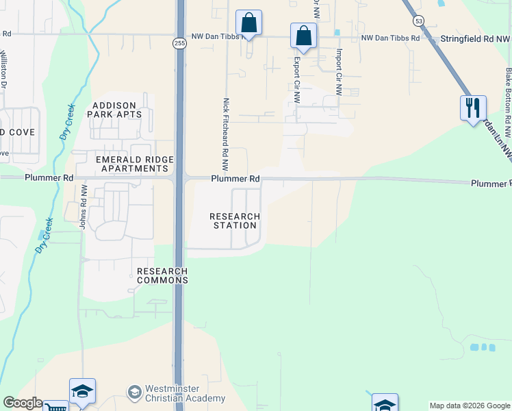 map of restaurants, bars, coffee shops, grocery stores, and more near 320 Saddlegate Drive Northwest in Huntsville