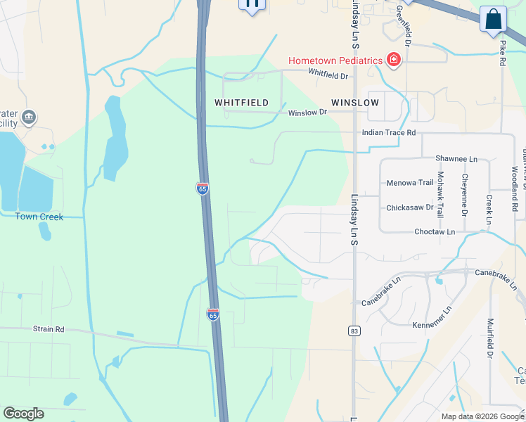 map of restaurants, bars, coffee shops, grocery stores, and more near Linsey Lane in Athens