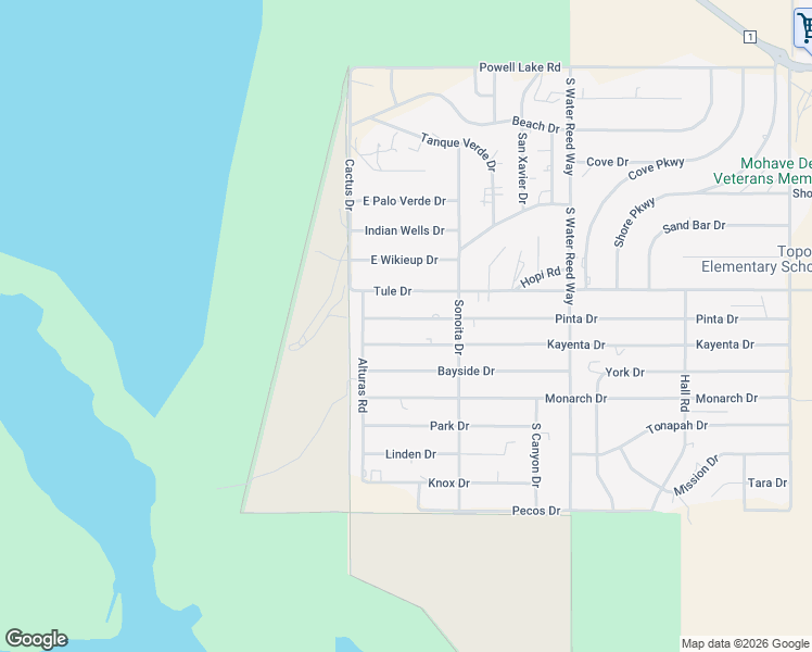 map of restaurants, bars, coffee shops, grocery stores, and more near 4561 Kayenta Drive in Topock