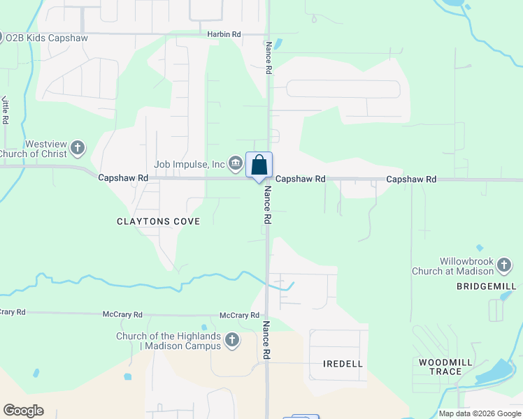 map of restaurants, bars, coffee shops, grocery stores, and more near 561 Nance Road in Madison