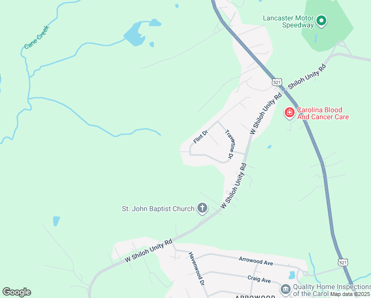 map of restaurants, bars, coffee shops, grocery stores, and more near 4035 Flint Drive in Lancaster