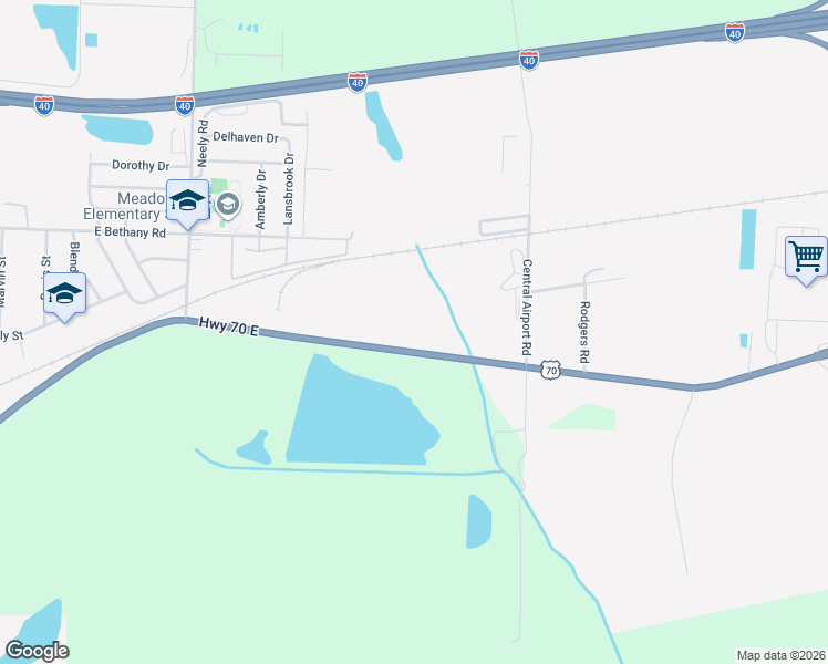 map of restaurants, bars, coffee shops, grocery stores, and more near 7521 U.S. 70 in North Little Rock