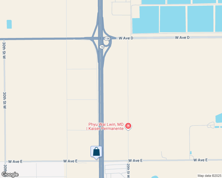 map of restaurants, bars, coffee shops, grocery stores, and more near 21st Street West in Del Sur