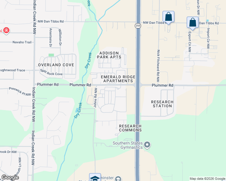 map of restaurants, bars, coffee shops, grocery stores, and more near 740 Plummer Road in Huntsville