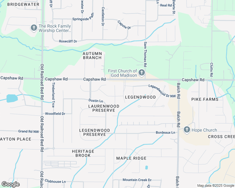 map of restaurants, bars, coffee shops, grocery stores, and more near 109 Rockhaven Drive in Madison