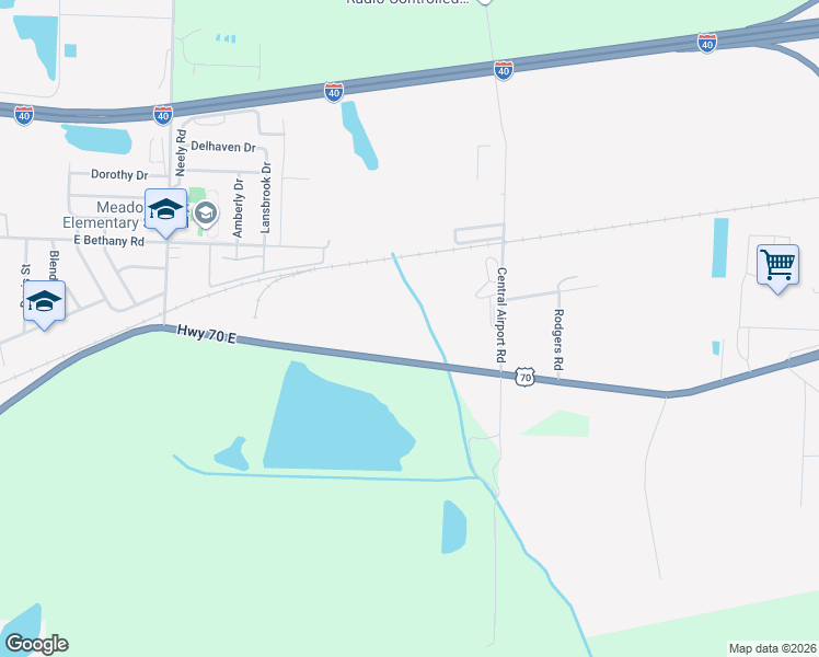 map of restaurants, bars, coffee shops, grocery stores, and more near 7521 U.S. 70 in North Little Rock