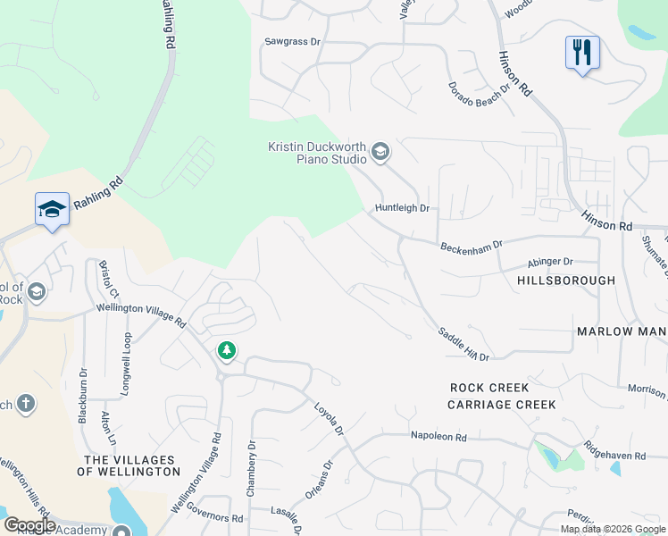 map of restaurants, bars, coffee shops, grocery stores, and more near 14010 Belle Pointe Drive in Little Rock