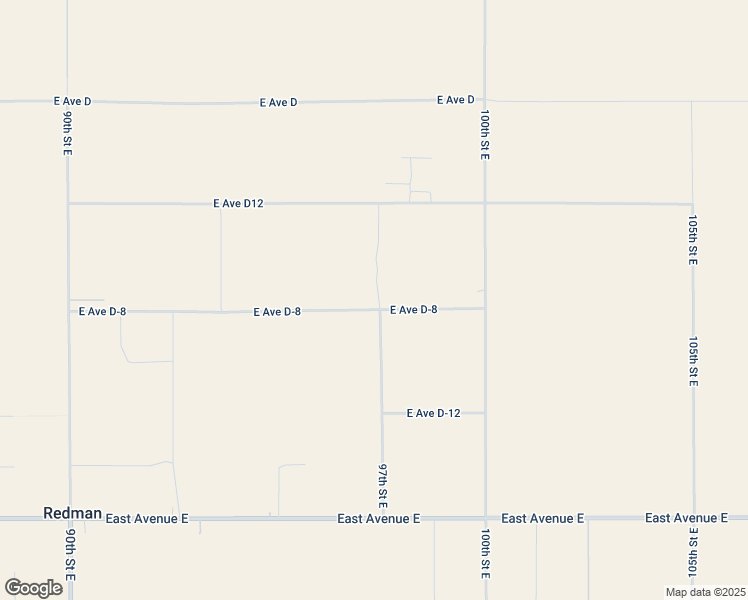 map of restaurants, bars, coffee shops, grocery stores, and more near 48801 97th Street East in Lancaster
