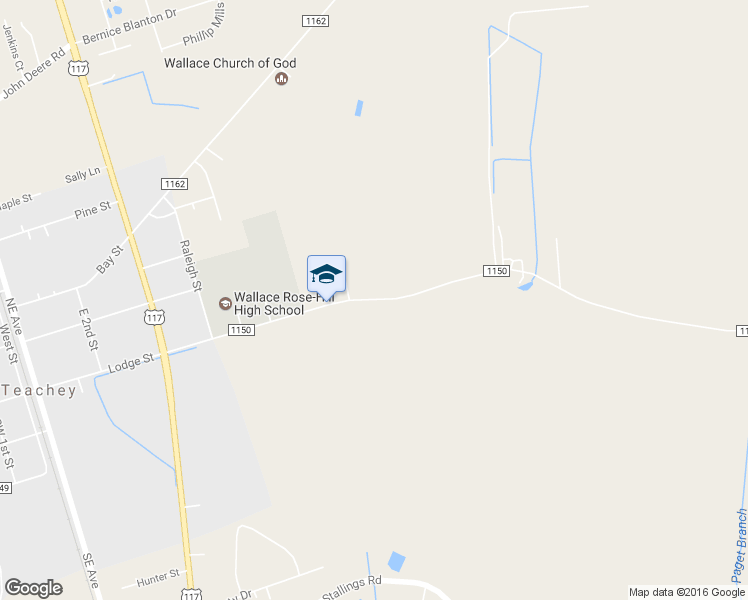 map of restaurants, bars, coffee shops, grocery stores, and more near 486 High School Road in Teachey