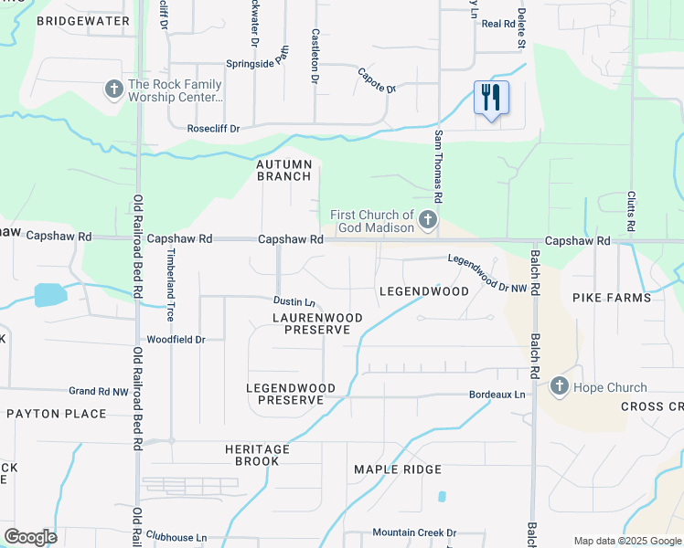 map of restaurants, bars, coffee shops, grocery stores, and more near 213 Woodgrove Drive in Madison