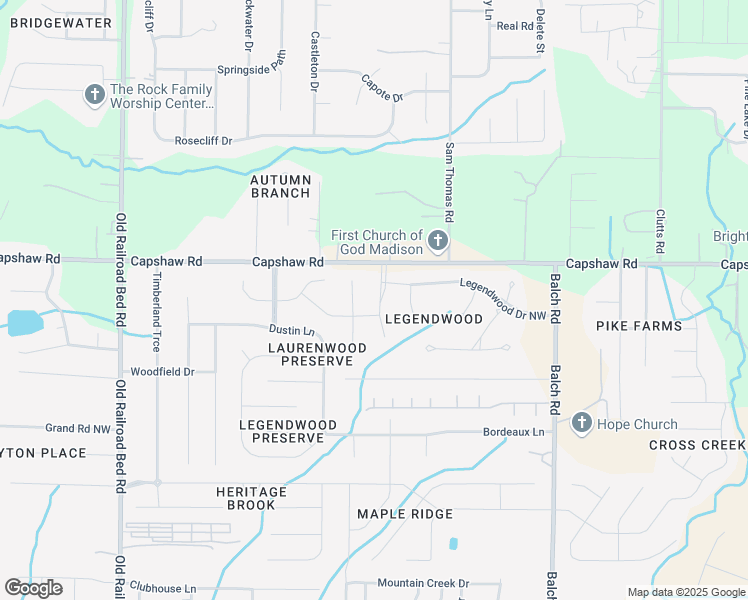 map of restaurants, bars, coffee shops, grocery stores, and more near 109 Rockhaven Drive in Madison