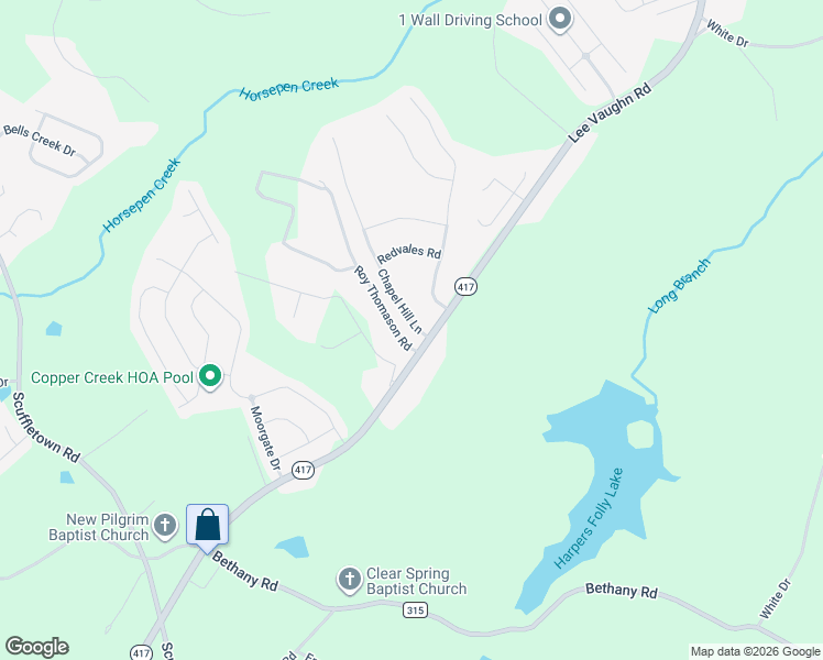 map of restaurants, bars, coffee shops, grocery stores, and more near 9 Chapel Hill Lane in Simpsonville