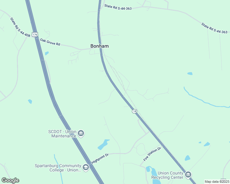 map of restaurants, bars, coffee shops, grocery stores, and more near 2019 Jonesville Highway in Union