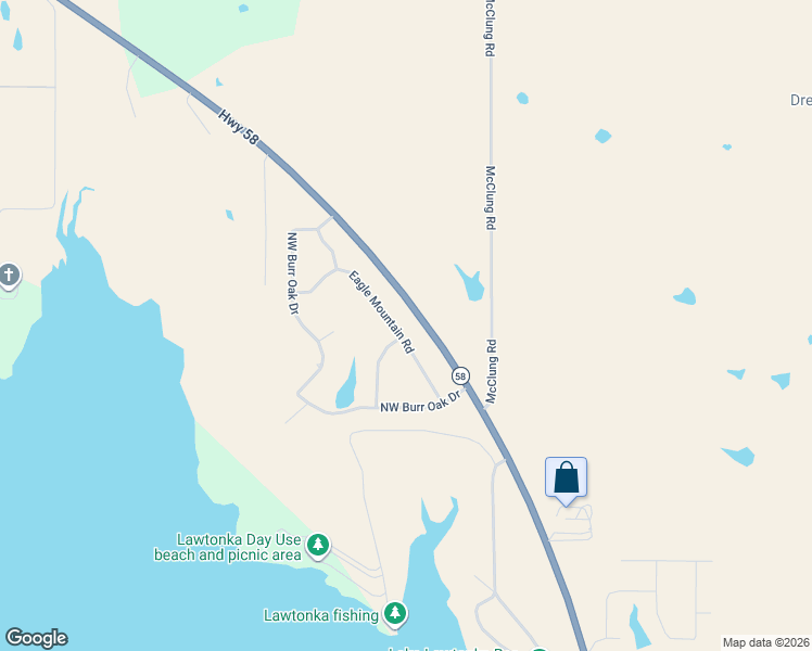 map of restaurants, bars, coffee shops, grocery stores, and more near 16 Eagle Mountain Road in Lawton