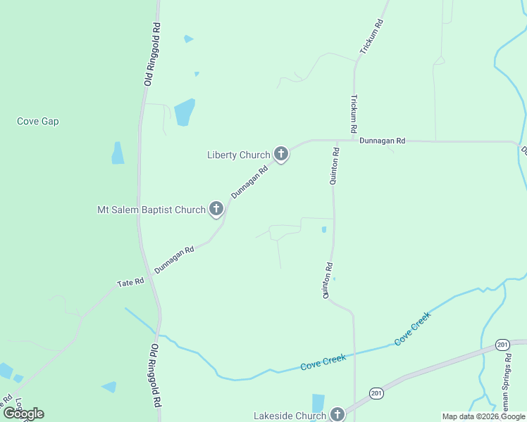 map of restaurants, bars, coffee shops, grocery stores, and more near 4125 Dunnagan Road in Rocky Face