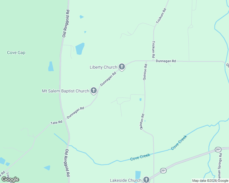 map of restaurants, bars, coffee shops, grocery stores, and more near 4125 Dunnagan Road in Rocky Face