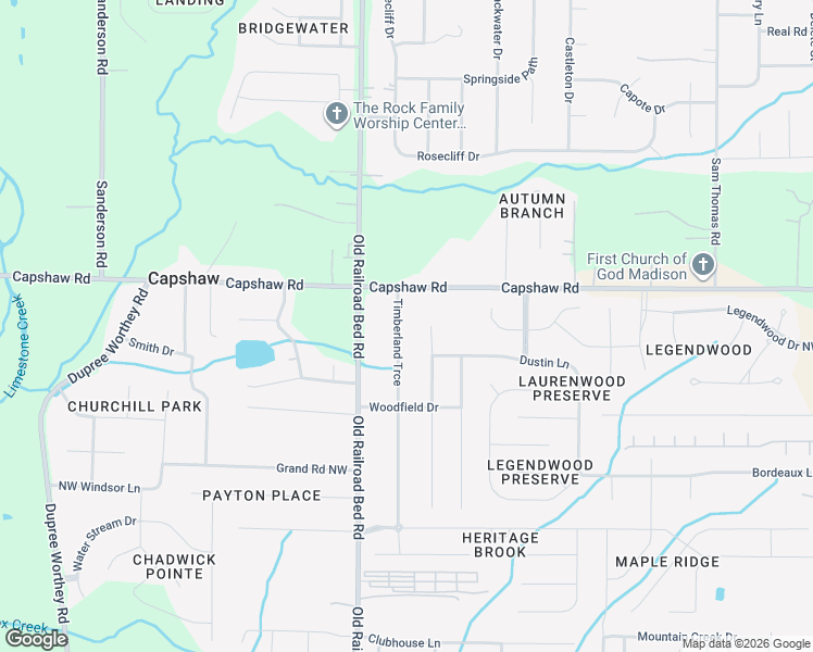 map of restaurants, bars, coffee shops, grocery stores, and more near 107 Timberland Trace in Madison