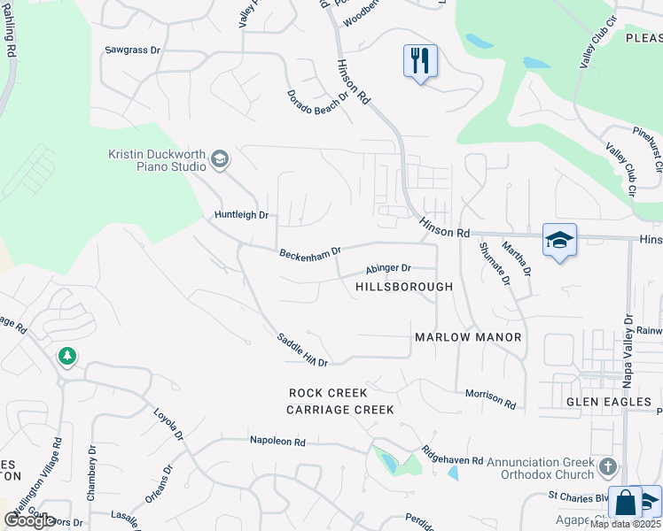 map of restaurants, bars, coffee shops, grocery stores, and more near 1904 Fenchley Drive in Little Rock