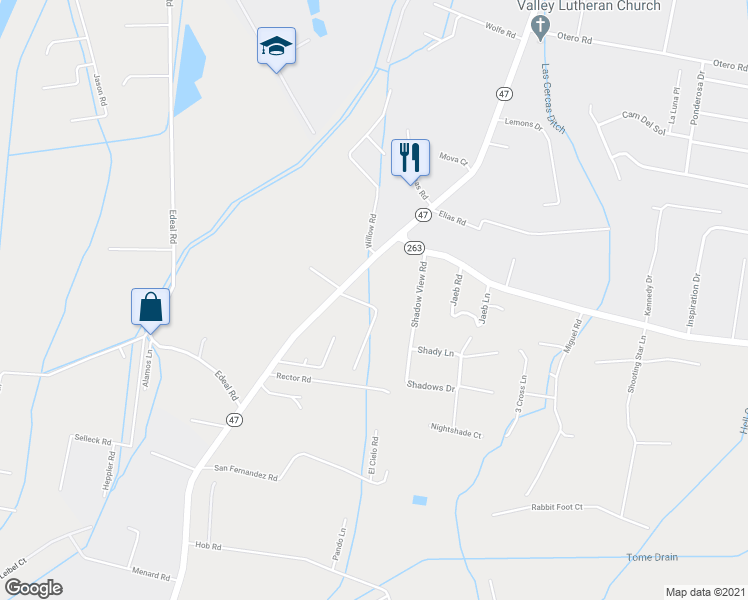 map of restaurants, bars, coffee shops, grocery stores, and more near 5 Elias P Sanchez Road in Los Lunas