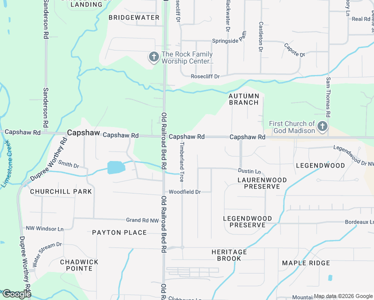 map of restaurants, bars, coffee shops, grocery stores, and more near 107 Timberland Trce in Madison