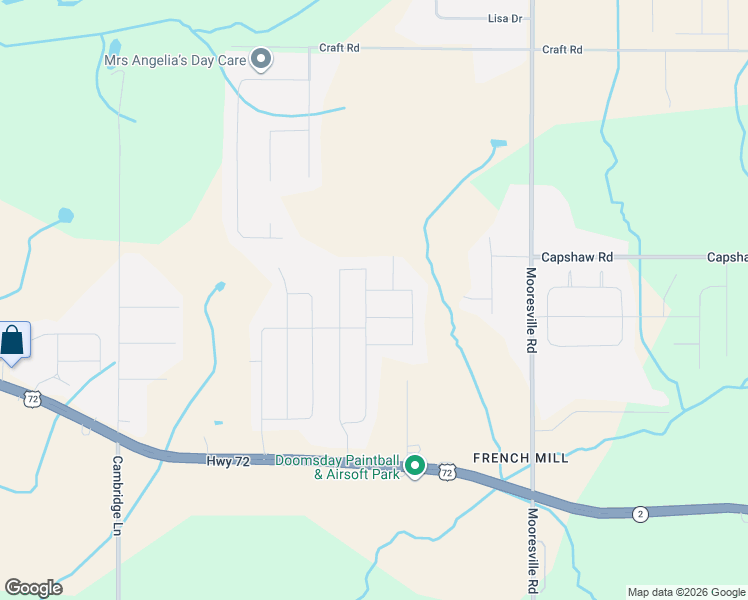 map of restaurants, bars, coffee shops, grocery stores, and more near 14897 Eva Circle in Athens