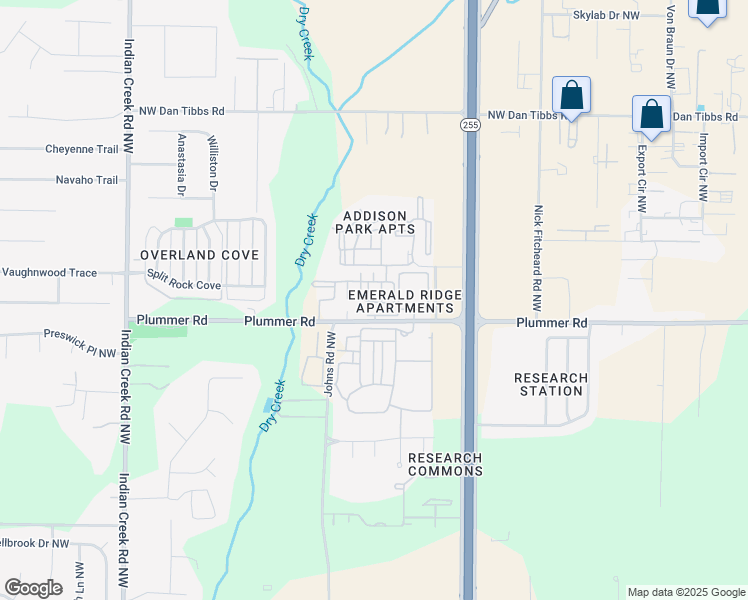 map of restaurants, bars, coffee shops, grocery stores, and more near 741 Plummer Road in Huntsville