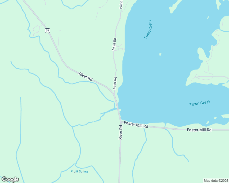 map of restaurants, bars, coffee shops, grocery stores, and more near 295 Point Road in Muscle Shoals