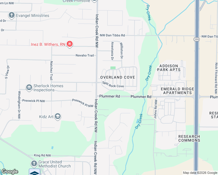 map of restaurants, bars, coffee shops, grocery stores, and more near 1034 Split Rock Cove in Huntsville