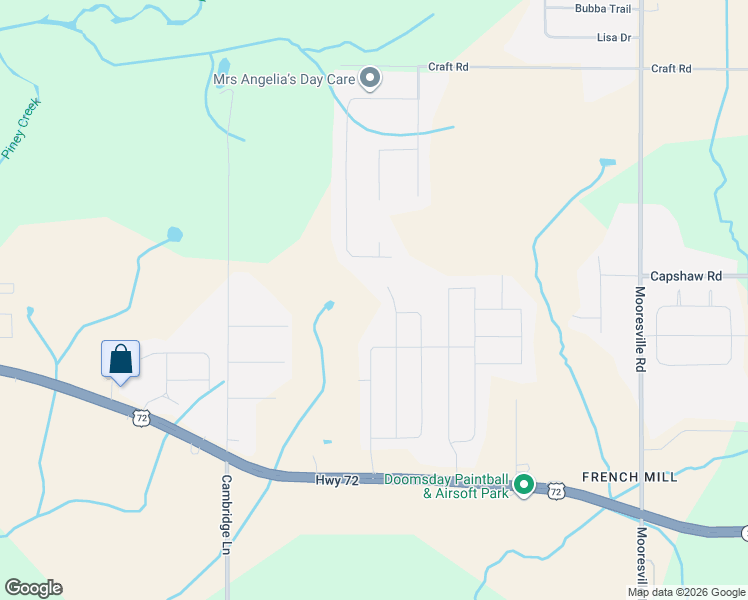 map of restaurants, bars, coffee shops, grocery stores, and more near 23791 Chadwick Drive in Athens