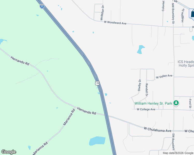 map of restaurants, bars, coffee shops, grocery stores, and more near Highway 78 in Holly Springs