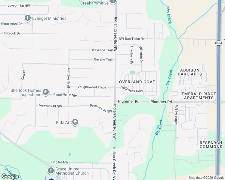 map of restaurants, bars, coffee shops, grocery stores, and more near 100 Vaughnwood Trace in Huntsville