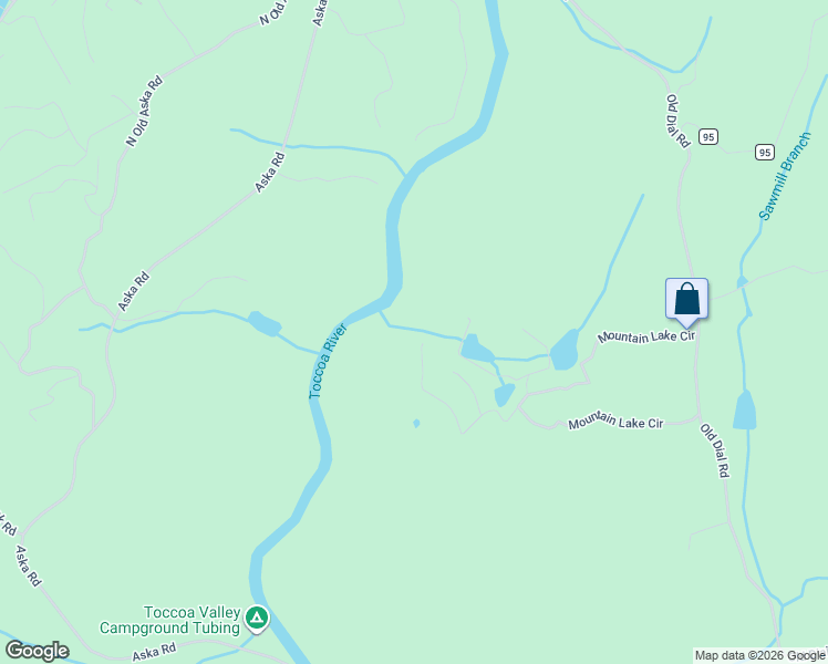 map of restaurants, bars, coffee shops, grocery stores, and more near 214 Sourwood Drive in Blue Ridge