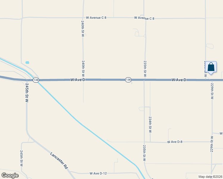 map of restaurants, bars, coffee shops, grocery stores, and more near 23802 West Avenue D in Lancaster