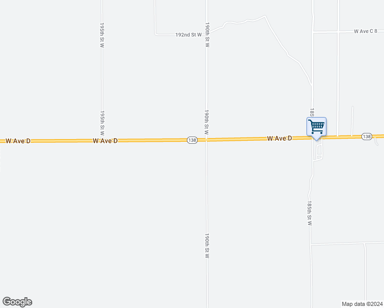 map of restaurants, bars, coffee shops, grocery stores, and more near 48881 190th Street West in Lancaster