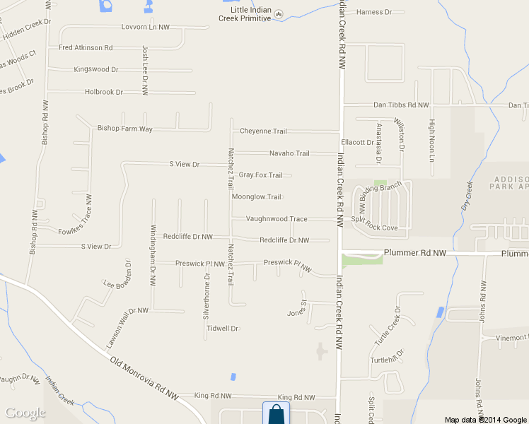 map of restaurants, bars, coffee shops, grocery stores, and more near 128 Vaughnwood Trace in Huntsville