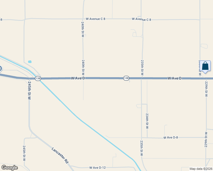 map of restaurants, bars, coffee shops, grocery stores, and more near 23802 West Avenue D in Lancaster