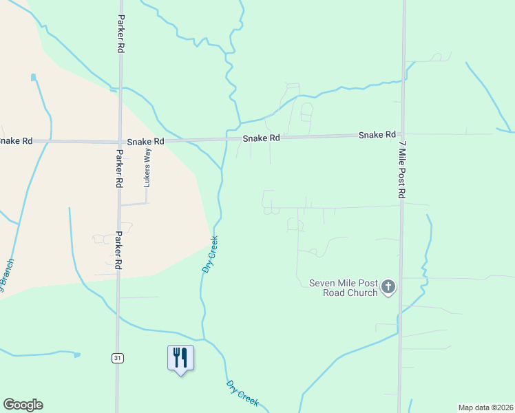 map of restaurants, bars, coffee shops, grocery stores, and more near 12501 Mayfield Road in Athens