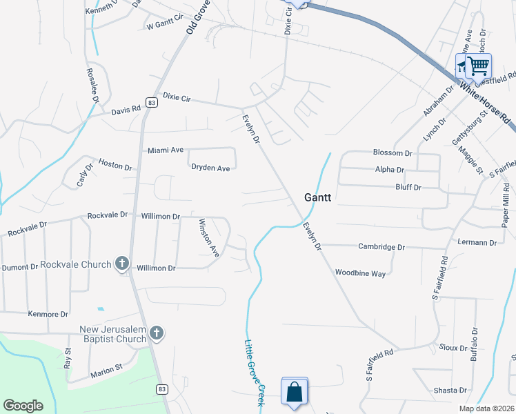 map of restaurants, bars, coffee shops, grocery stores, and more near 11 Wrangler Court in Greenville