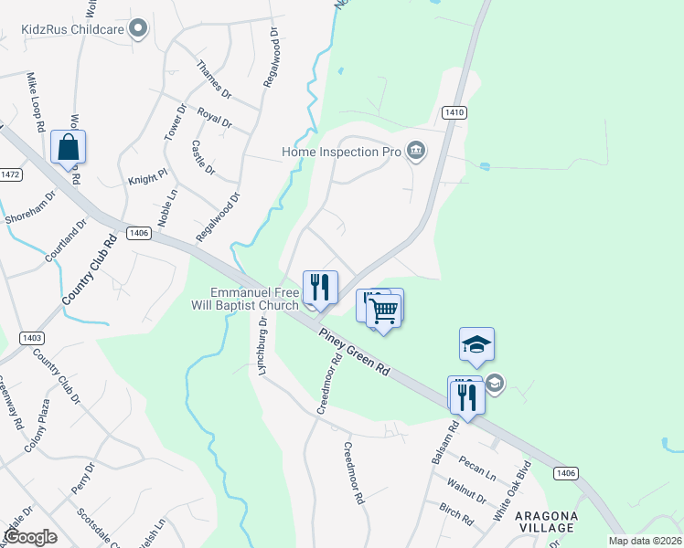 map of restaurants, bars, coffee shops, grocery stores, and more near 1106 Westmoreland Drive in Jacksonville