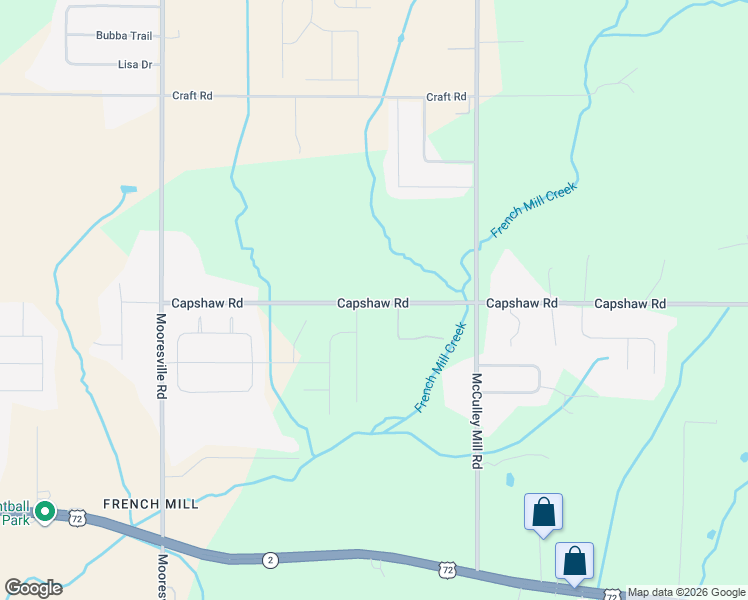 map of restaurants, bars, coffee shops, grocery stores, and more near 25521 Capshaw Road in Athens