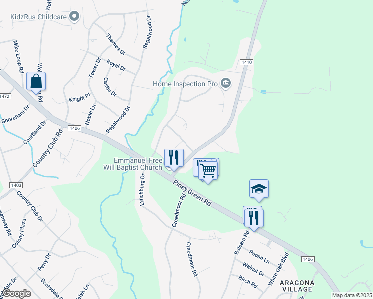 map of restaurants, bars, coffee shops, grocery stores, and more near 1112 Westmoreland Drive in Jacksonville